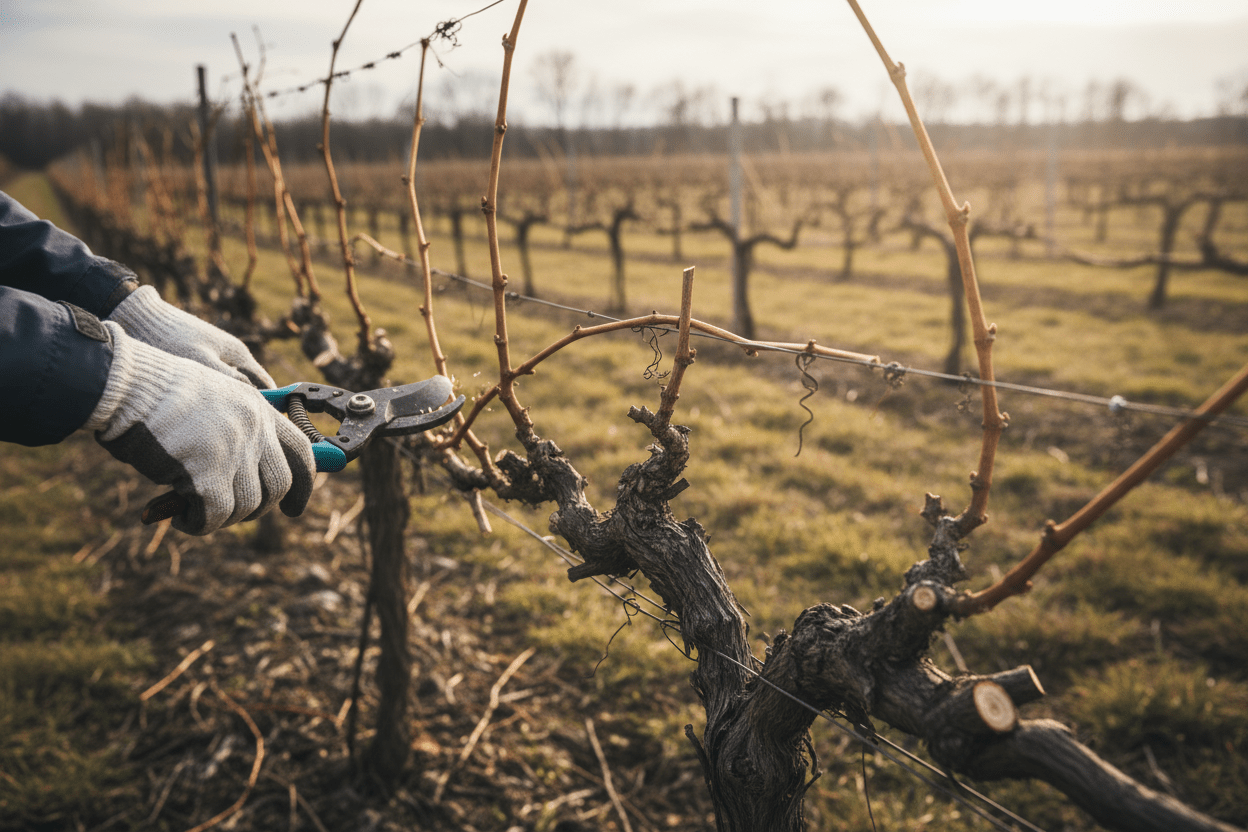 Grapevine Dormancy & Final Pruning: Winter Wisdom at Wildseed Farms Vineyard - Wildseed Farms